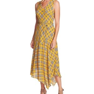 Vince Camuto sleeveless Plaid Maxi Dress, worn once, size 4, super flattering!